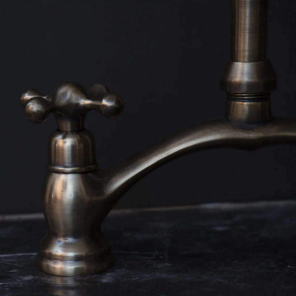 oil rubbed bronze kitchen bridge faucet vectorian style