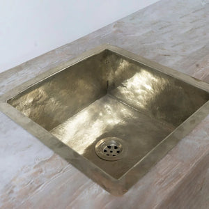 Handmade silver square kitchen sink
