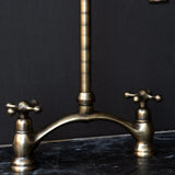 oil rubbed bronze kitchen bridge faucet vectorian style