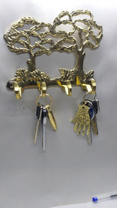 Brass key holder for wall, entryway hanger, tree key holder