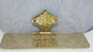 Handmade Embossed Brass Wall Shelf For Bathroom or Kitchen - Moroccan Floating Shelf
