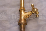 Single Handle Authentic Brass Kitchen Gooseneck Faucet