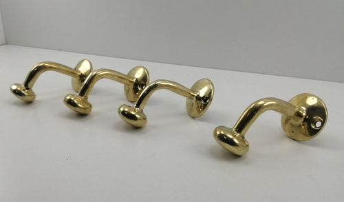 4X Solid Brass Wall Hook / Coat Hook