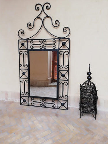 Moroccan mirror , Wall Mirror Moroccan Forged Wrought Iron , Moroccan mirror , Moroccan decor