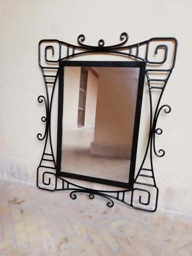 wrought iron mirror , Wall Mirror Wrought Iron , Large Moroccan wrought iron mirror , Moroccan mirror Handmade , decorative mirror