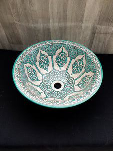 Moroccan ceramic sink wash basin